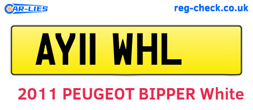 AY11WHL are the vehicle registration plates.