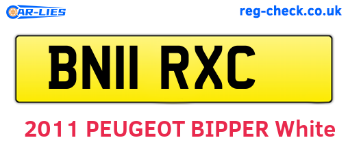 BN11RXC are the vehicle registration plates.