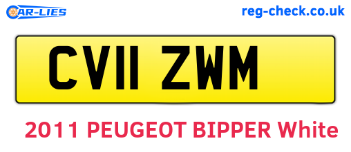 CV11ZWM are the vehicle registration plates.