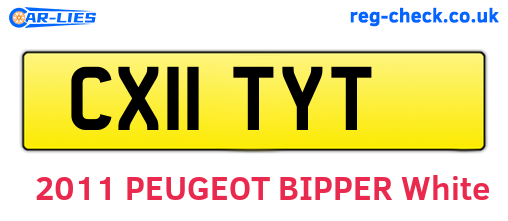 CX11TYT are the vehicle registration plates.