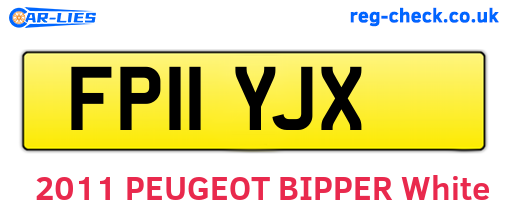 FP11YJX are the vehicle registration plates.