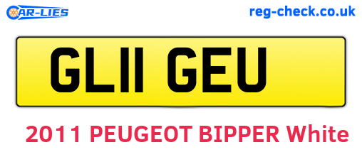 GL11GEU are the vehicle registration plates.