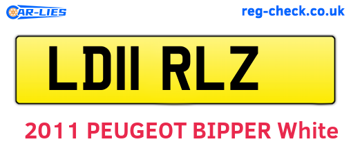 LD11RLZ are the vehicle registration plates.