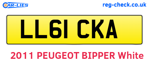LL61CKA are the vehicle registration plates.