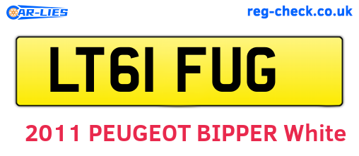 LT61FUG are the vehicle registration plates.