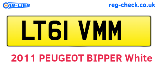 LT61VMM are the vehicle registration plates.
