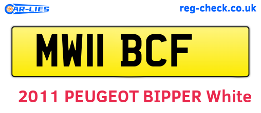 MW11BCF are the vehicle registration plates.