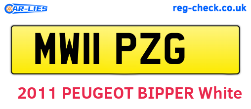MW11PZG are the vehicle registration plates.