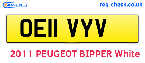 OE11VYV are the vehicle registration plates.