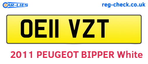 OE11VZT are the vehicle registration plates.