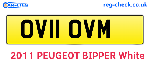 OV11OVM are the vehicle registration plates.