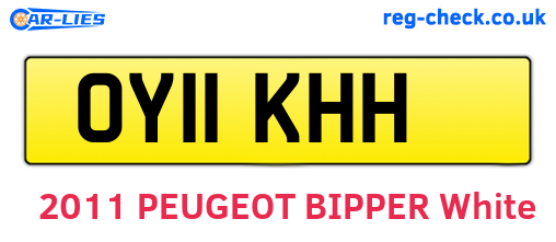 OY11KHH are the vehicle registration plates.