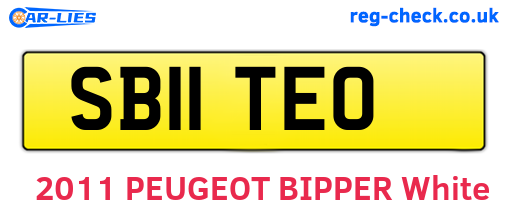 SB11TEO are the vehicle registration plates.