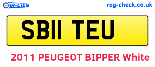 SB11TEU are the vehicle registration plates.
