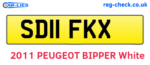 SD11FKX are the vehicle registration plates.