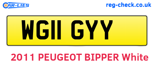 WG11GYY are the vehicle registration plates.