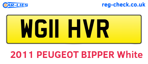 WG11HVR are the vehicle registration plates.
