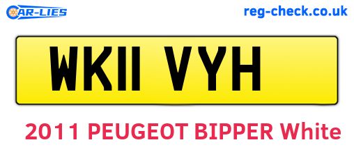 WK11VYH are the vehicle registration plates.