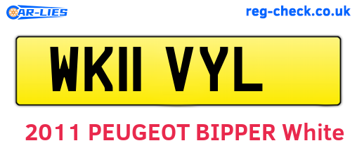 WK11VYL are the vehicle registration plates.