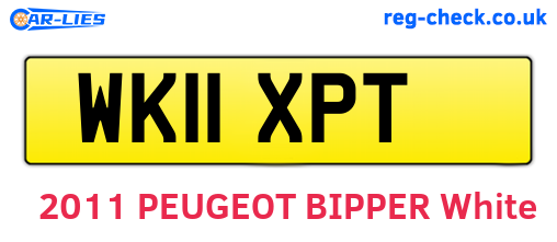 WK11XPT are the vehicle registration plates.