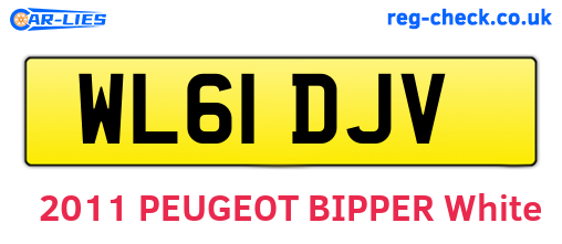 WL61DJV are the vehicle registration plates.
