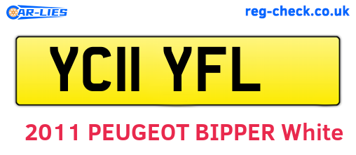 YC11YFL are the vehicle registration plates.
