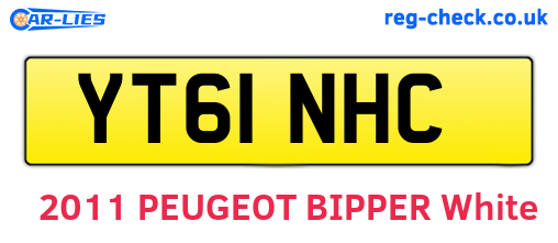 YT61NHC are the vehicle registration plates.