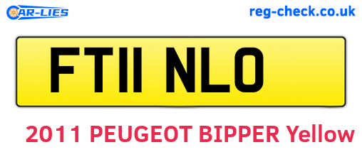 FT11NLO are the vehicle registration plates.
