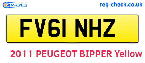 FV61NHZ are the vehicle registration plates.
