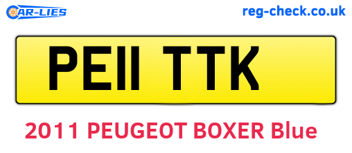 PE11TTK are the vehicle registration plates.