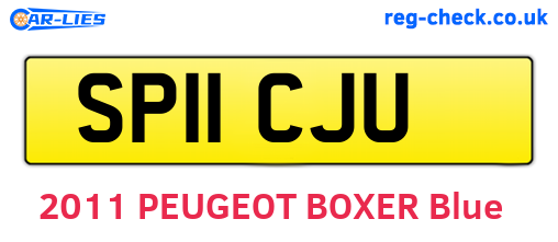 SP11CJU are the vehicle registration plates.