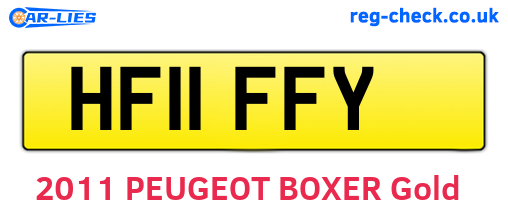 HF11FFY are the vehicle registration plates.
