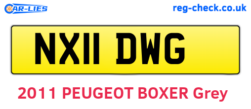 NX11DWG are the vehicle registration plates.