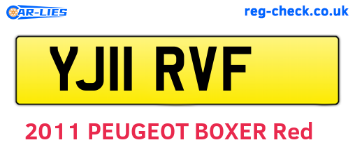 YJ11RVF are the vehicle registration plates.