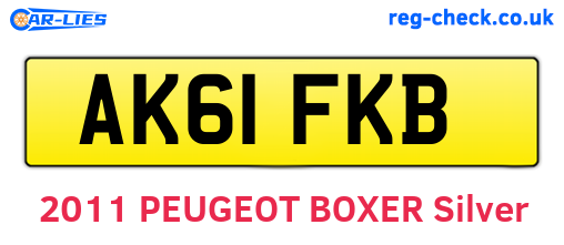AK61FKB are the vehicle registration plates.
