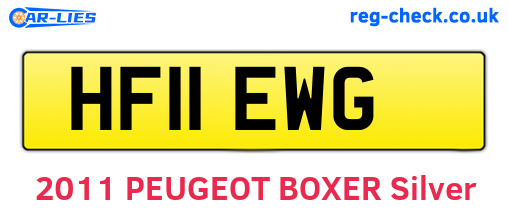 HF11EWG are the vehicle registration plates.