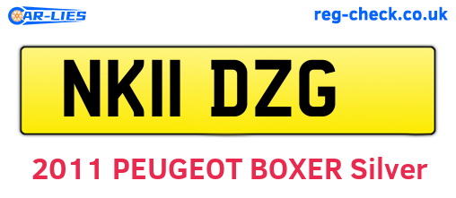 NK11DZG are the vehicle registration plates.