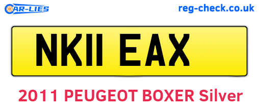 NK11EAX are the vehicle registration plates.