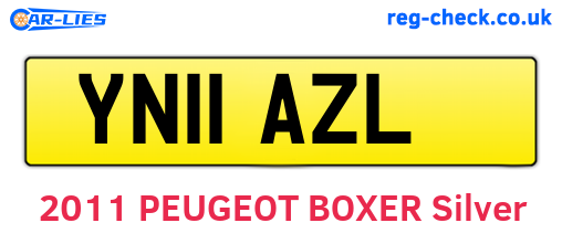 YN11AZL are the vehicle registration plates.