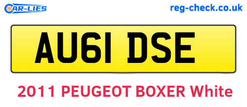 AU61DSE are the vehicle registration plates.