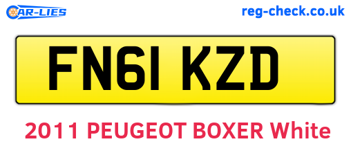 FN61KZD are the vehicle registration plates.
