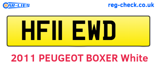 HF11EWD are the vehicle registration plates.