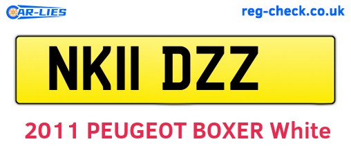 NK11DZZ are the vehicle registration plates.