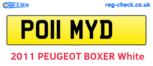 PO11MYD are the vehicle registration plates.