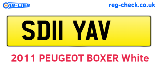 SD11YAV are the vehicle registration plates.