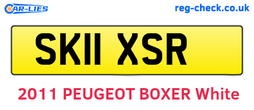 SK11XSR are the vehicle registration plates.