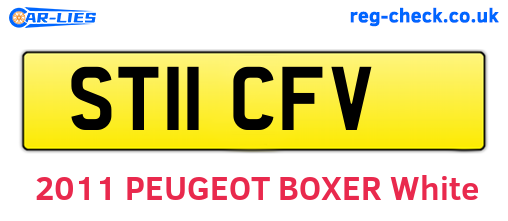 ST11CFV are the vehicle registration plates.