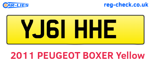 YJ61HHE are the vehicle registration plates.