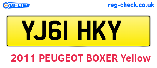 YJ61HKY are the vehicle registration plates.