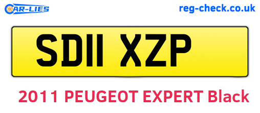 SD11XZP are the vehicle registration plates.